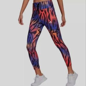adidas Multicolor Women's Animal Print Leggings Size L